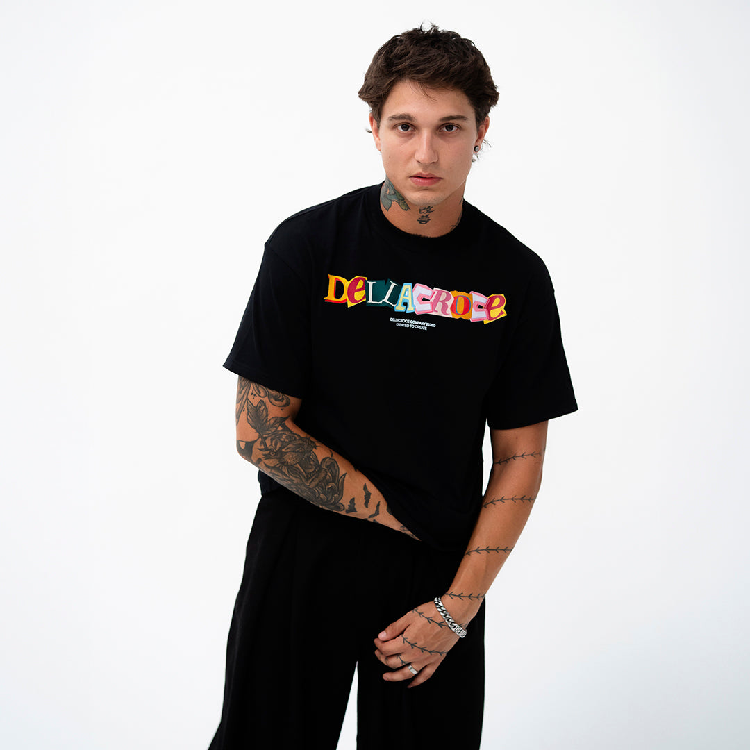 NEWSPAPER BLACK TEE