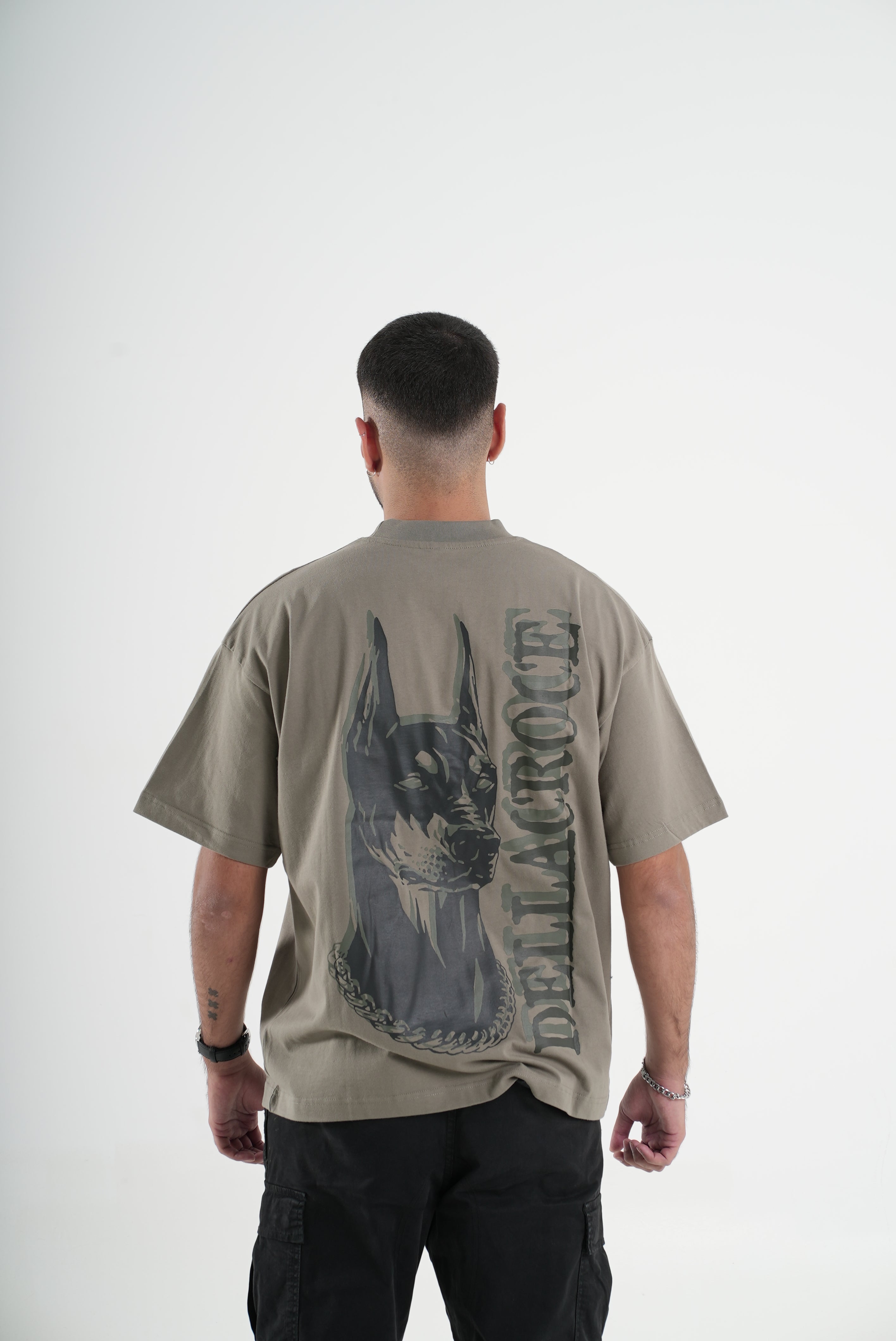 Dellacroce - Doberman - Military Grey Tee