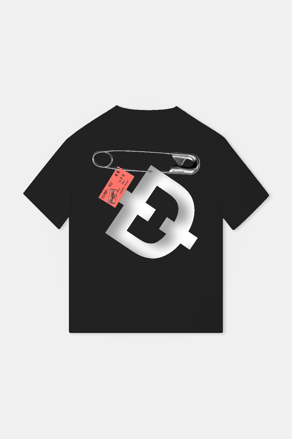 SAFETY PIN BLACK TEE