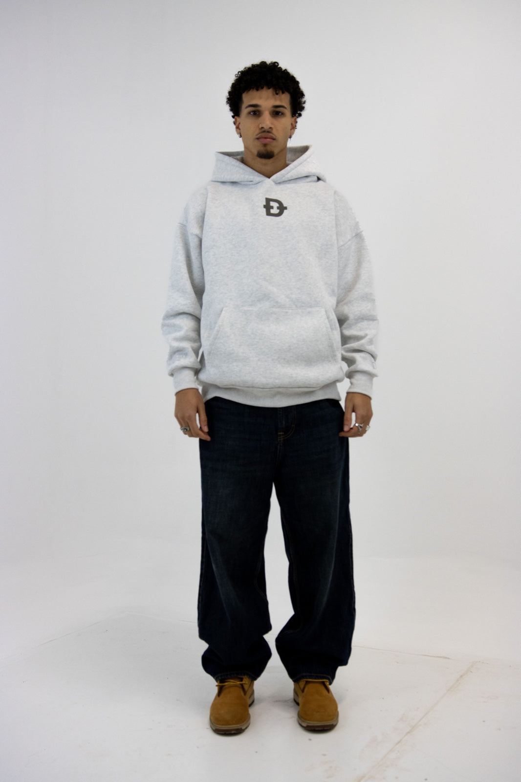-D- Light Grey Hoodie