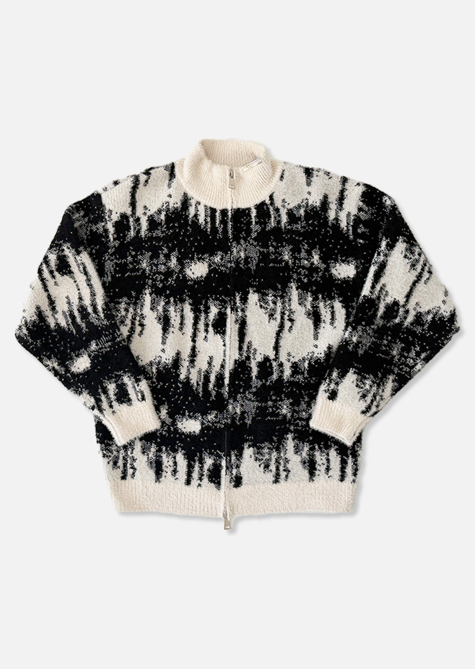 STEEL BADGE BLACK COW CARDIGAN