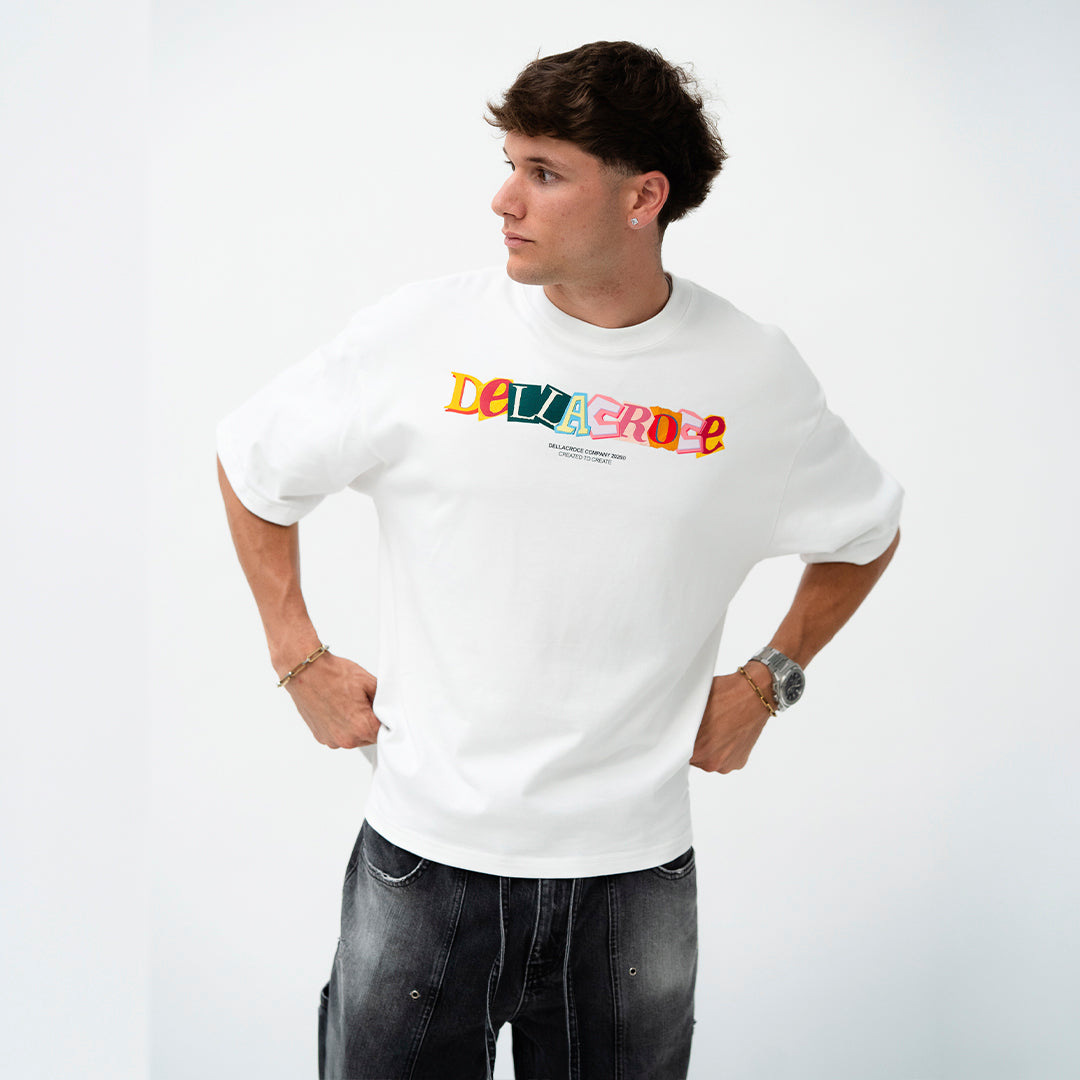 NEWSPAPER WHITE TEE