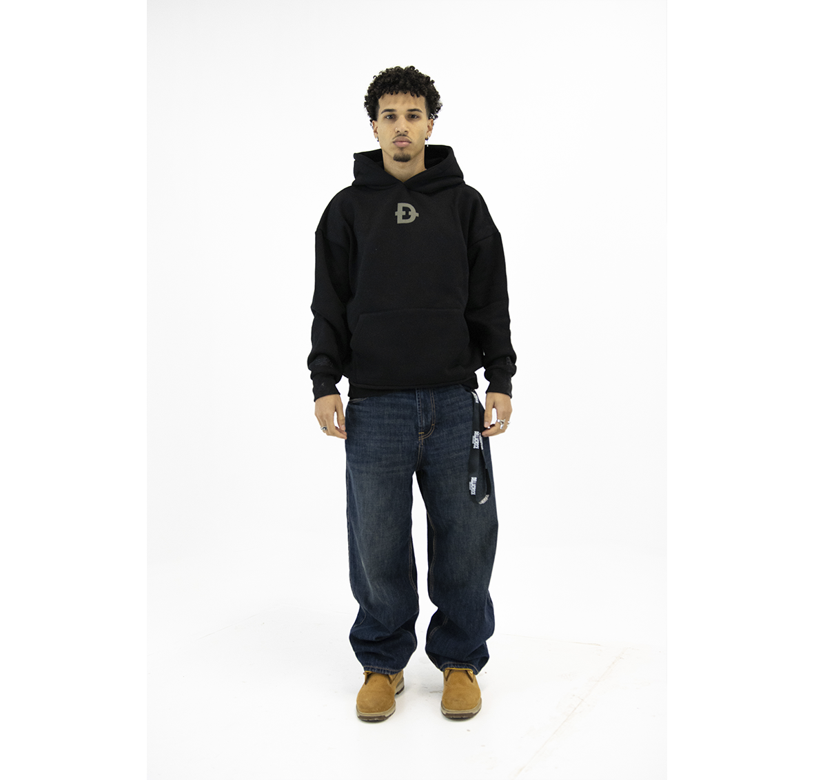 -D- Black Hoodie