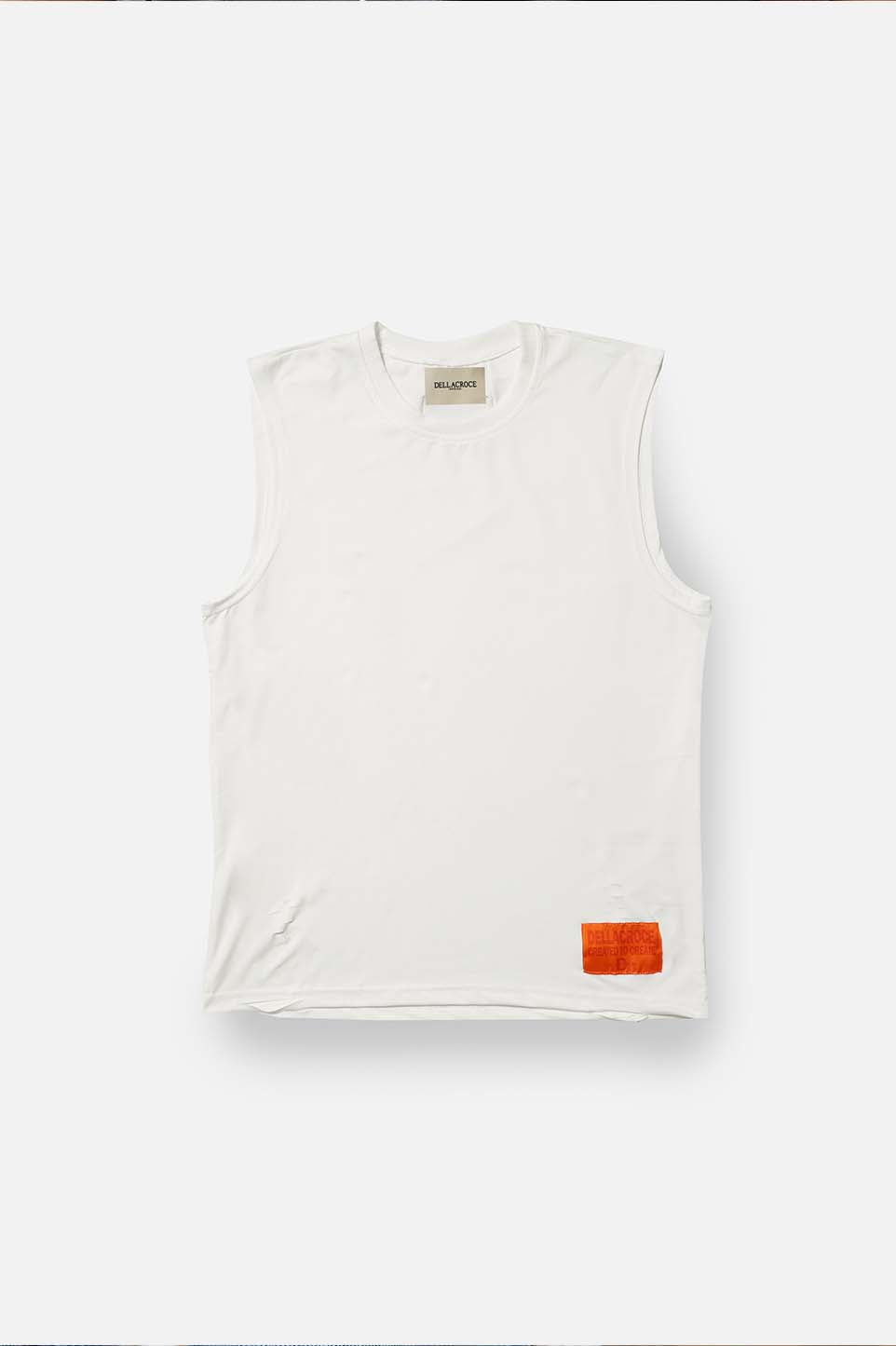 WHITE SLEEVELESS TEE