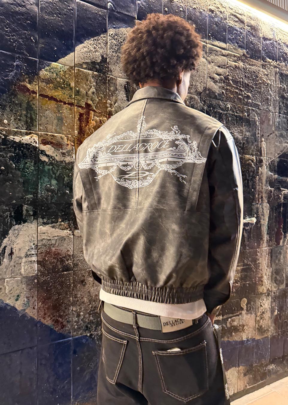SCULPTURE LEATHER JACKET
