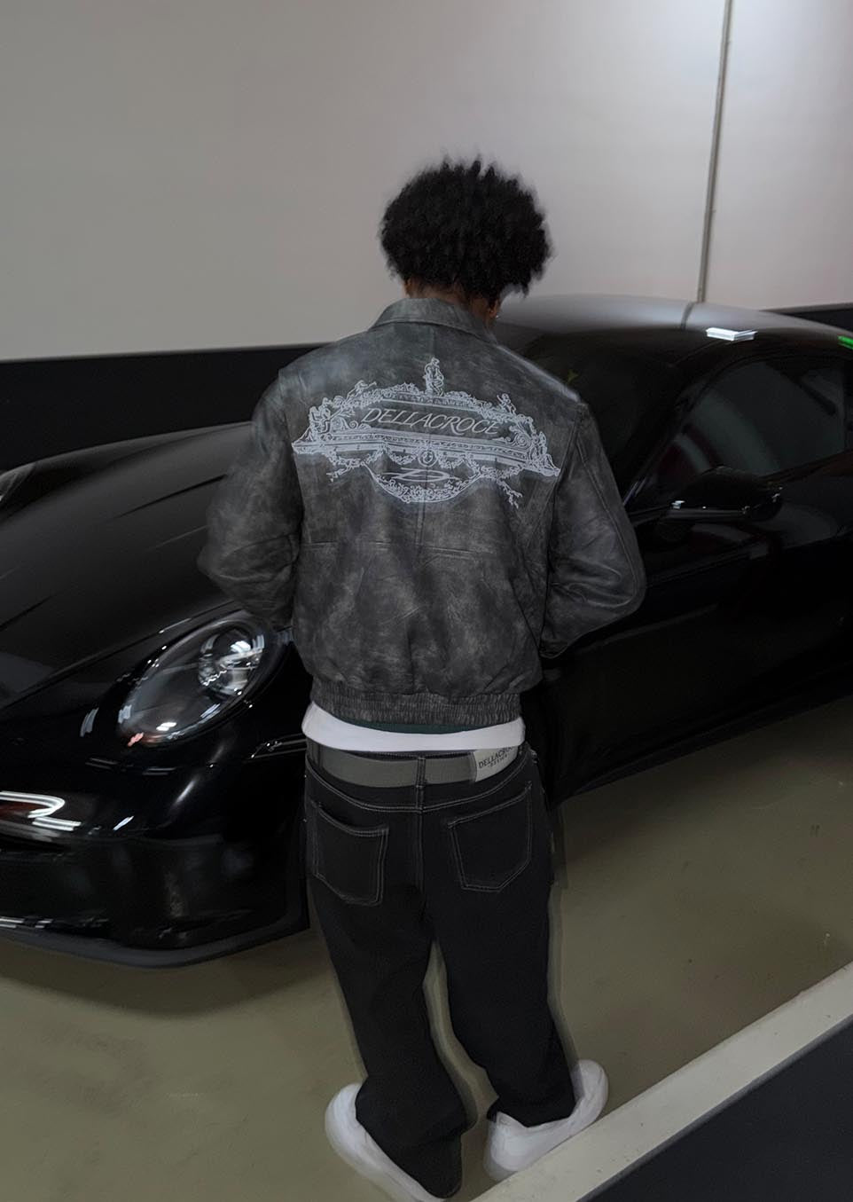 SCULPTURE LEATHER JACKET